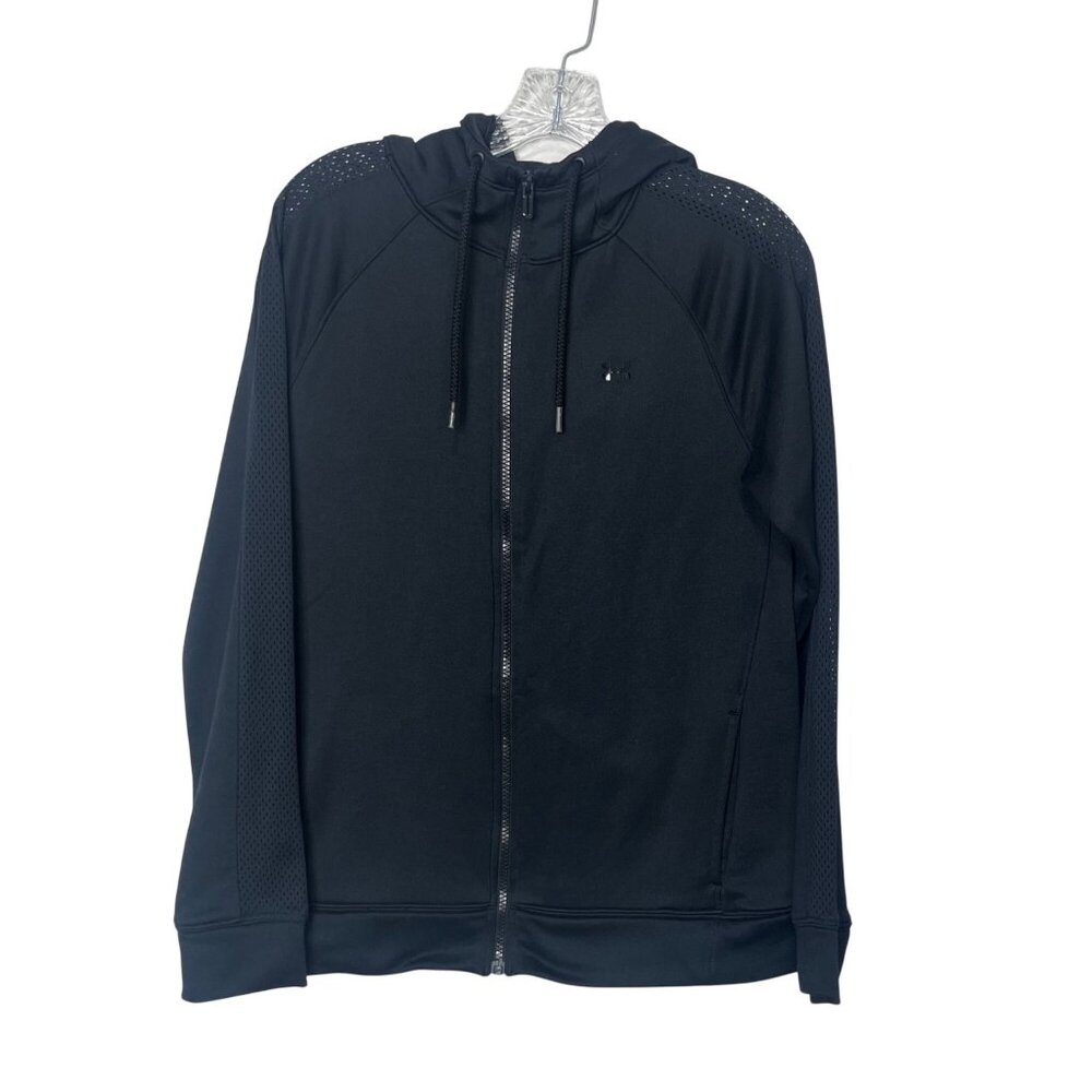 Under Armour Full-Zip Hoodie Jacket Men Large Black Activewear